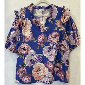 Women's‎ Oddi 3XL Boutique Blouse Top Floral Short Sleeve